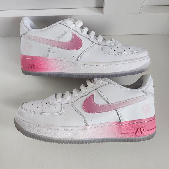 Nike Air Force 1 Low '07 PRM San Francisco Chinatown Lotus Flower 6.5Y / W8 - Picture 7 of 12